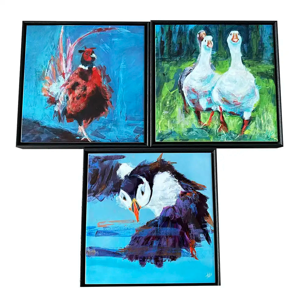 Framed Ceramic Tiles - Wildlife 8" x 8"