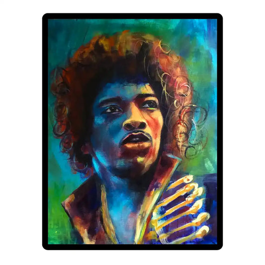 Jimmy Hendrix  Framed Ceramic Tile 12” x 8”
