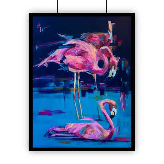 Flamingos Chillin Original Artwork