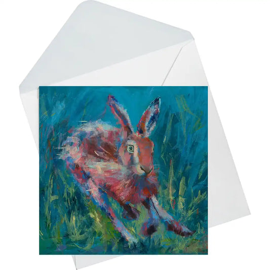 Hare On The Run Greeting Card - Pack of 5