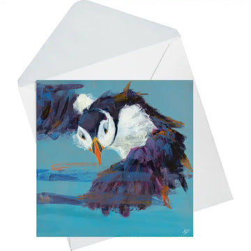 New Puffin In Flight Greeting Card - Pack of 5