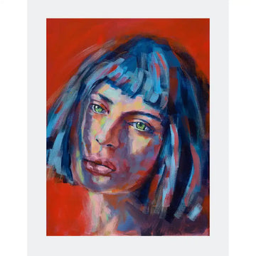 Green Eyes Portrait Print
