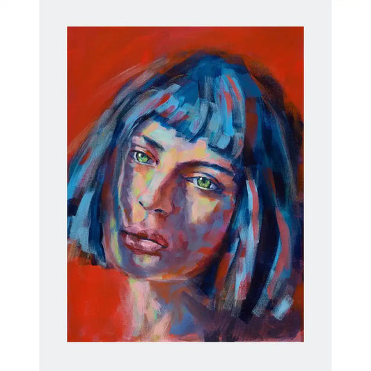 Green Eyes Portrait Print