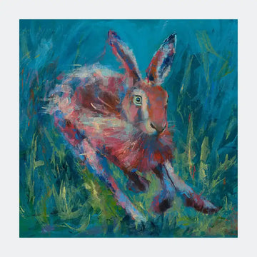 Hare On The Run Wildlife Print