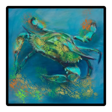 Crab Framed Ceramic Tile 8” x 8”