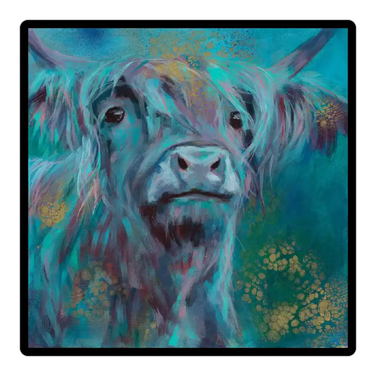 True Blue Framed Ceramic Tile 8” x 8”